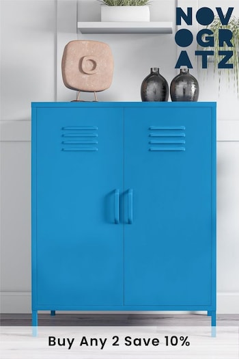 Novogratz Blue Cache 2 Door Metal Locker Storage Cabinet (M95924) | £185