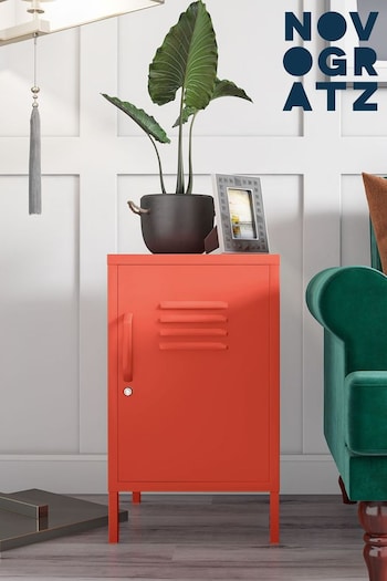 Novogratz Orange Cache Metal Locker End Table (M95930) | £110