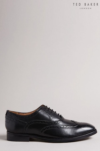 Ted Baker Black Amaiss Formal Leather Brogue Shoes (M95967) | £110