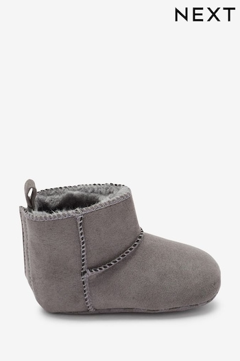 Grey Warm Lined Baby Pram Boots (0-24mths) (M96201) | £9 - £10