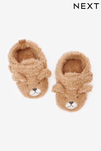 Tan Brown Bear 3D Character Baby Pram Shoes (0-2mths) (M96203) | £7 - £8