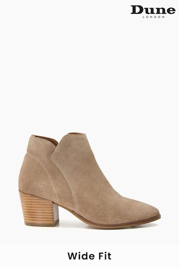 Dune London Wide Fit Parlor Cropped Western Ankle Boots (M96387) | £130