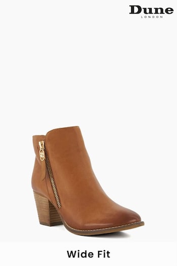 Dune London Wide Fit Paicey Zip Up Ankle Boots (M96699) | £120
