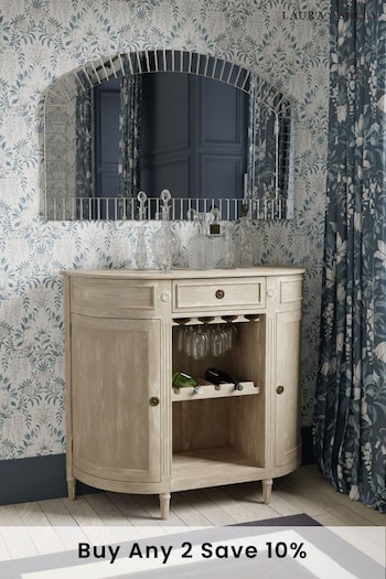 Laura Ashley Washed Dove Grey Alouette Drinks Cabinet (M96704) | £910