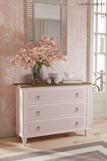 Laura Ashley Pink Barmouth 3 Drawer Chest (M96709) | £845