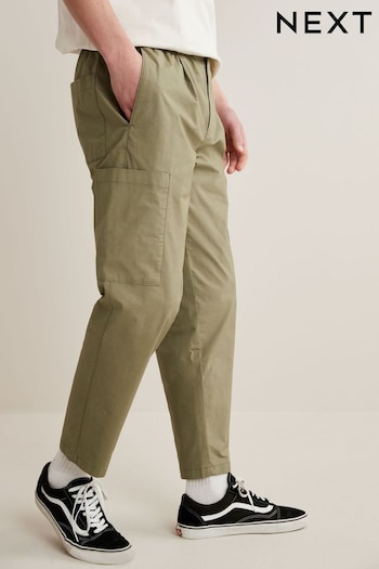 Khaki Green Lightweight Relaxed Fit Utility Cargo Trousers (M96760) | £32