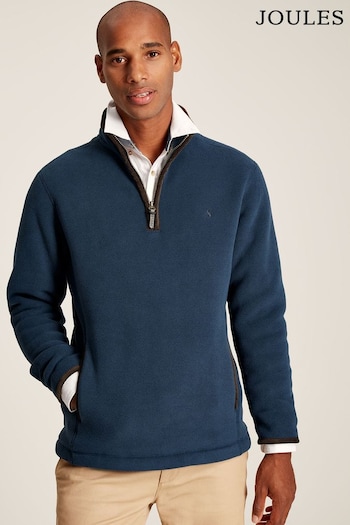 Joules Coxton Blue Quarter Zip Fleece Sweatshirt (M97081) | £69.95