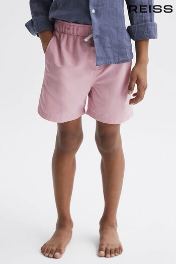 Reiss Soft Pink Wave Junior Plain Drawstring Swim Shorts (M97910) | £22