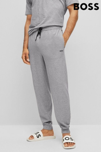BOSS Grey Embroidered Logo Stretch Cotton Joggers (M98060) | £49