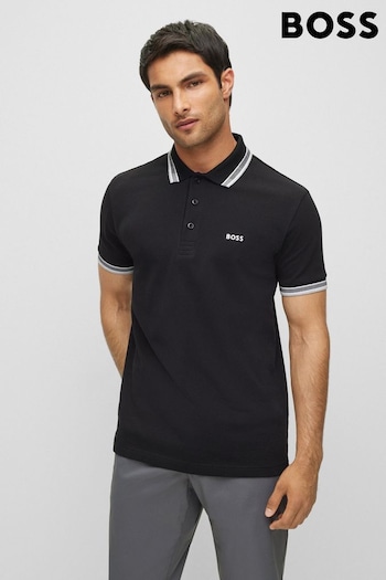 BOSS Black/Grey Tipping Paddy Polo marc Shirt (M98138) | £89