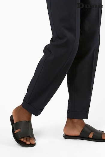 Dune London Black Incense Saffiano Emboss Sandals (M98236) | £60