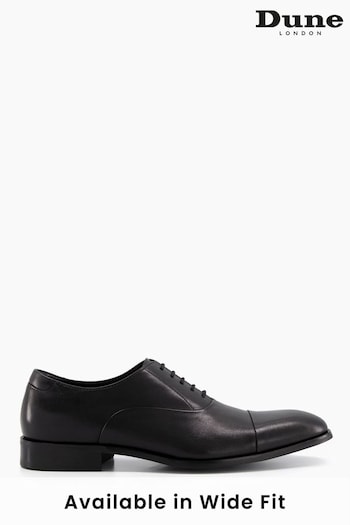 Dune London Black Secrecy Oxford Toe Cap Lace-Up Shoes (M98239) | £110