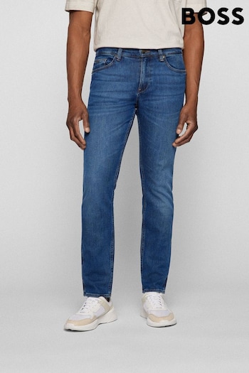 BOSS Mid Blue Delaware Slim Fit Stretch Jeans (M98293) | £139