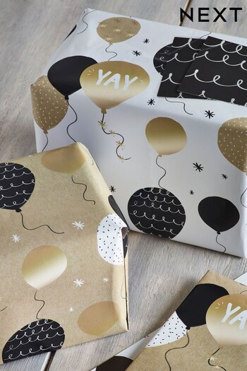 Mono Balloons Wrapping Paper and Tags (M98455) | £4.50