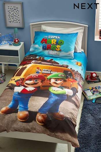 Multi Super Mario Duvet Cover and Pillowcase Set (M98623) | £29