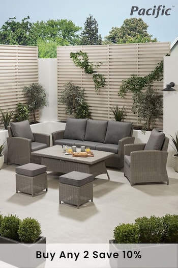 Pacific Slate Grey Outdoor Barbados 2 Seater Relaxed Dining Set (M98872) | £1,700