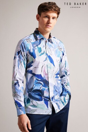 Ted Baker Blue Clunie Abstract Floral Shirt (M99329) | £90