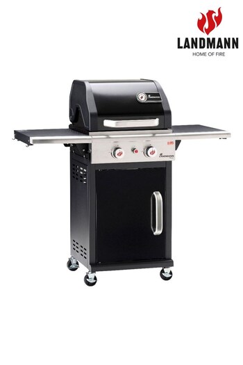 LANDMANN Black Garden Rexon Flexx 2.0 Steel Gas BBQ With Modulus Cast Iron Grill (M99353) | £300