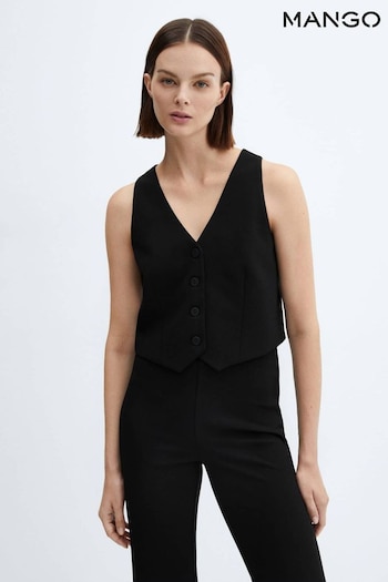 Mango Black Waistcoat With Buttons (M99467) | £26