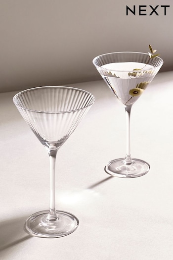 Set of 2 Clear Sienna Martini Glasses (M99728) | £20
