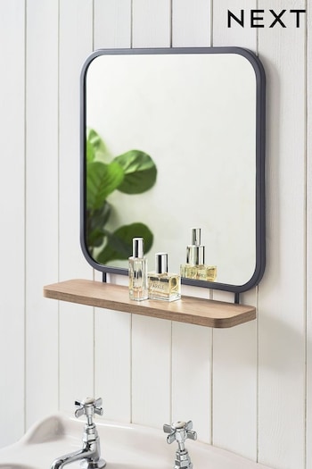 Grey/Natural Shelf Mirror (M99987) | £40