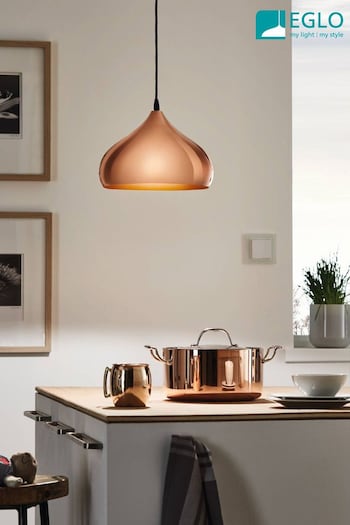 Eglo Copper Hapton Vintage Ceiling Light Pendant (MJ6099) | £84