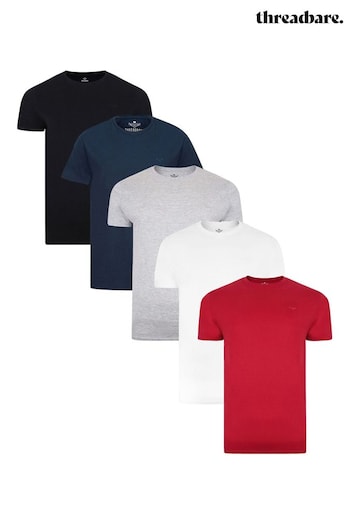 Threadbare Black Assorted T-Shirts 5 Pack (MJW734) | £40