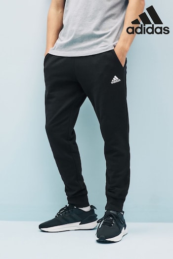 adidas Black Sportswear long Essentials French Terry Tapered Cuff Joggers (MN5359) | £38