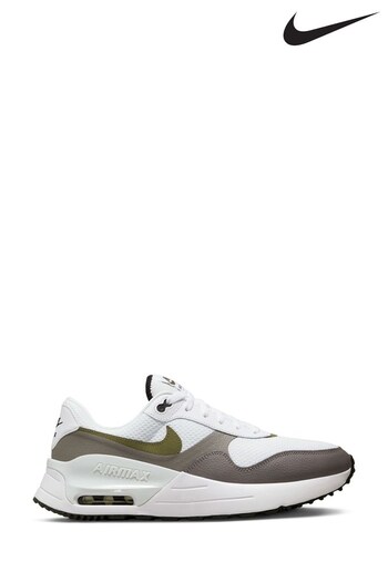 Nike White/Grey Air Max SYSTM Trainers (MPX172) | £100