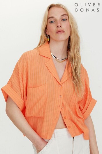 Oliver Bonas Orange Boxy Shirt (MU6874) | £49.50