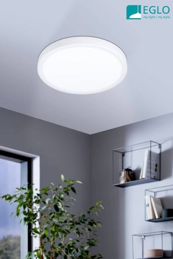 Eglo White Fueva Smart Bathroom Ceiling Light (MX3716) | £45