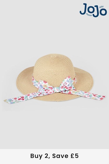 hat eyewear Yellow 37 Loafers Neutral Floral Straw Hat (MYL876) | £15