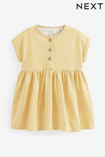 Yellow Baby Jersey Dress (0mths-2yrs) (MZ3728) | £7 - £8