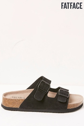 FatFace Black Meldon Double Strap Sandals (N00026) | £35