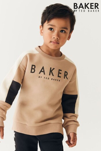 Baker by Ted Baker Stone Colourblock Sweatshirt (N00046) | £26 - £30