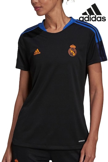 adidas Black Real Madrid Training Jersey dq7571-101s (N00080) | £38