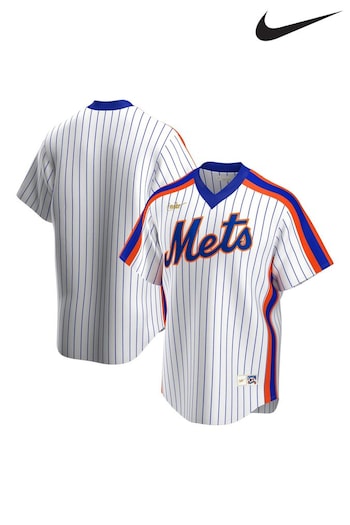 Nike White New York Mets Official Cooperstown Jersey T-Shirt (N00231) | £105