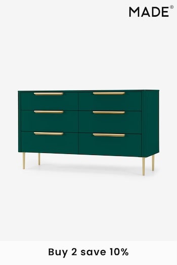 MADE.COM Green Ebro Wide Chest of Drawers (N00245) | £899