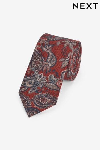 Rust Brown Wool Tie (N00293) | £20