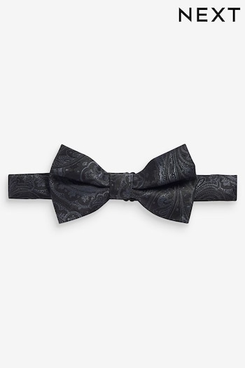 Black Paisley Party Bow Tie (N00307) | £12