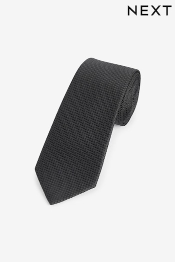 Black Textured Tie (N00352) | £10