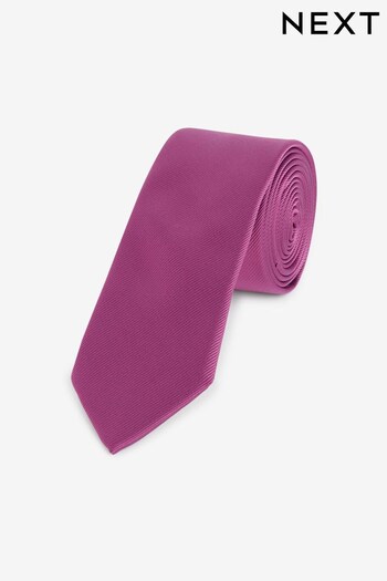 Dark Pink Slim Twill Tie (N00384) | £9