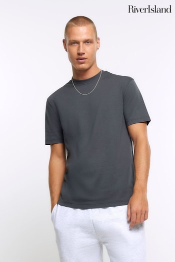 River Island Grey Slim Fit T-Shirt (N00613) | £10