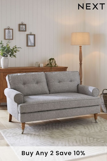 Tailored Chenille Mid Grey Delia Compact 2 Seater 'Sofa In A Box' (N00733) | £460