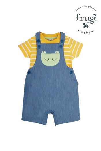 Frugi Blue The National Trust Lincoln Dungarees (N00819) | £36
