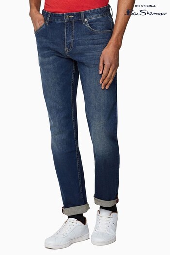Ben Sherman Denim Blue 5 Pockets Straight Leg COUTURE Jeans (N00947) | £35
