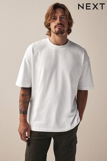White Oversized Heavyweight T-Shirt (N00995) | £15