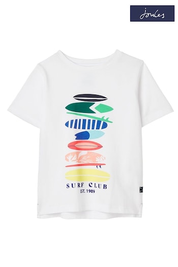 Joules Ben White Short Sleeve Screenprint T-Shirt (N01050) | £3.95 - £4.95
