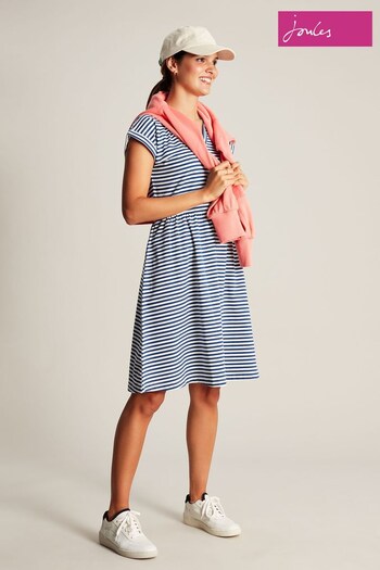 Joules Blue Piper Jersey Short Dress (N01051) | £22