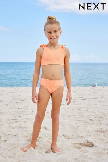 Orange Shell Textured Bikini (3-16yrs) (N01172) | £14 - £19